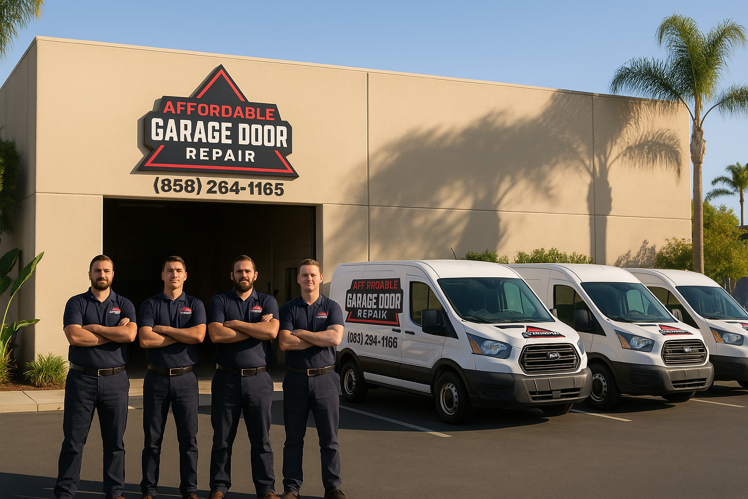 Professional garage door team in Miami